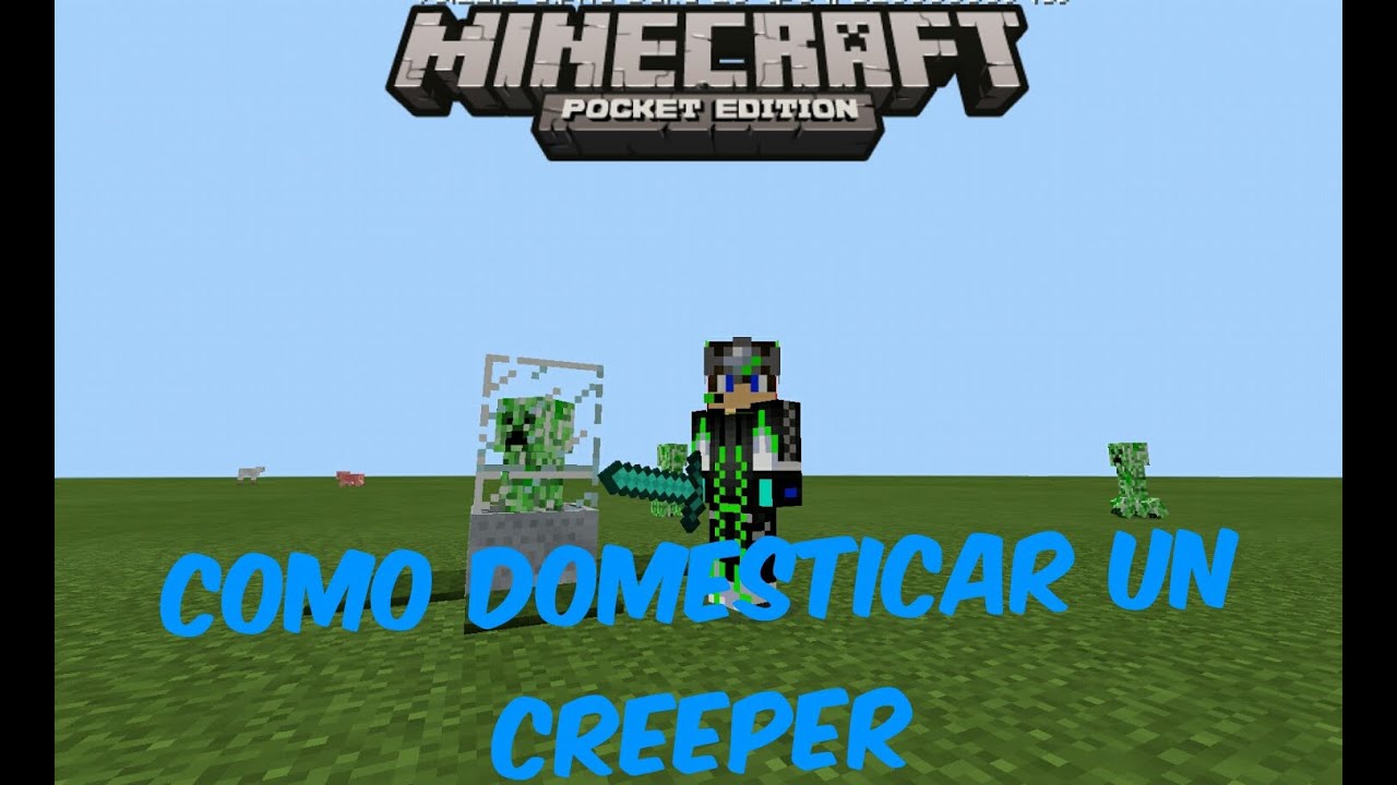 Como domesticar un creeper en Minecraft pe 0.12.1 - YouTube