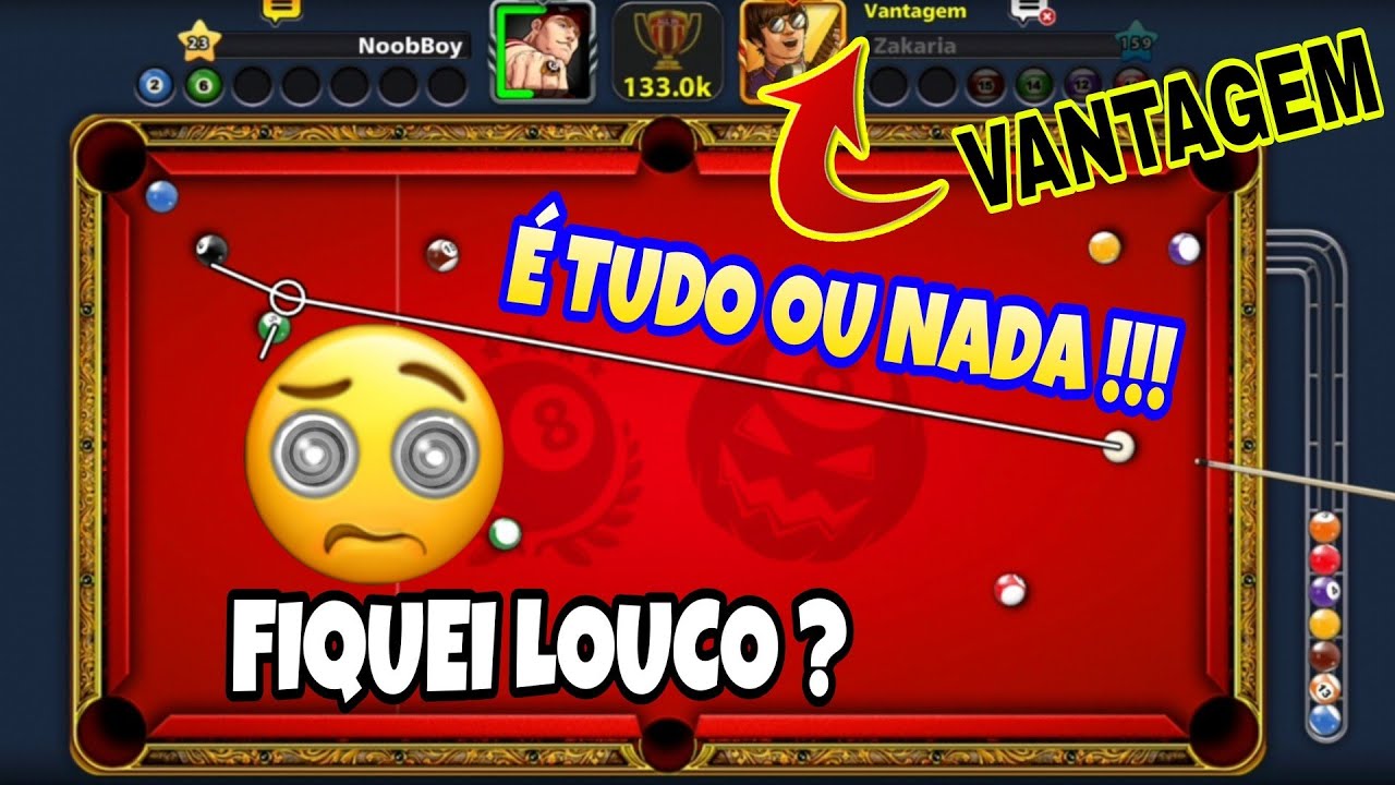 Saga Suicida - Apostei Tudo de Novo e NUNCA ME SENTI COM TANTO MEDO DE FALIR DE VEZ no 8 Ball Pool