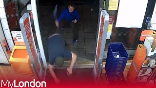 UK crime: Father and son beat stranger outside Sainsbury's with machete and baseball bat