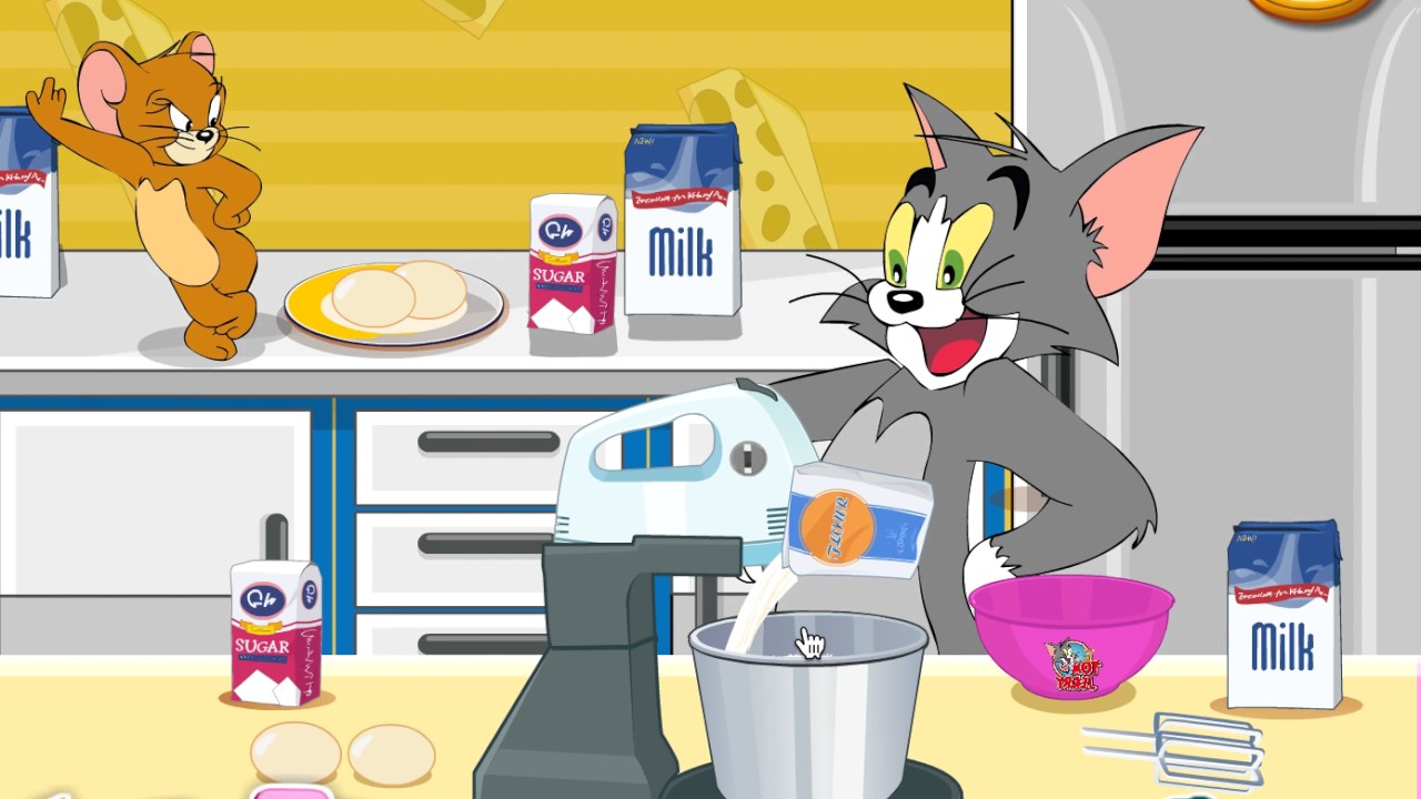 Игр й том. Том и Джерри на кухне. Кот том на кухне. Кухня из Тома и Джерри. Игра 2015 Tom and Jerry.