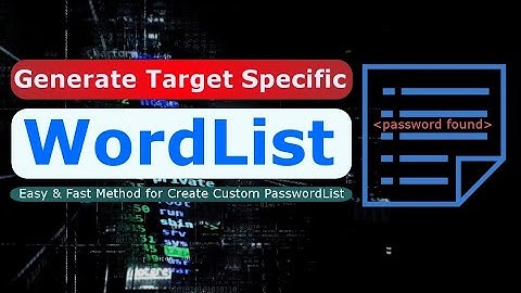 KALI LINUX TOOLS CEWL CUSTOM WORDLIST GENERATOR