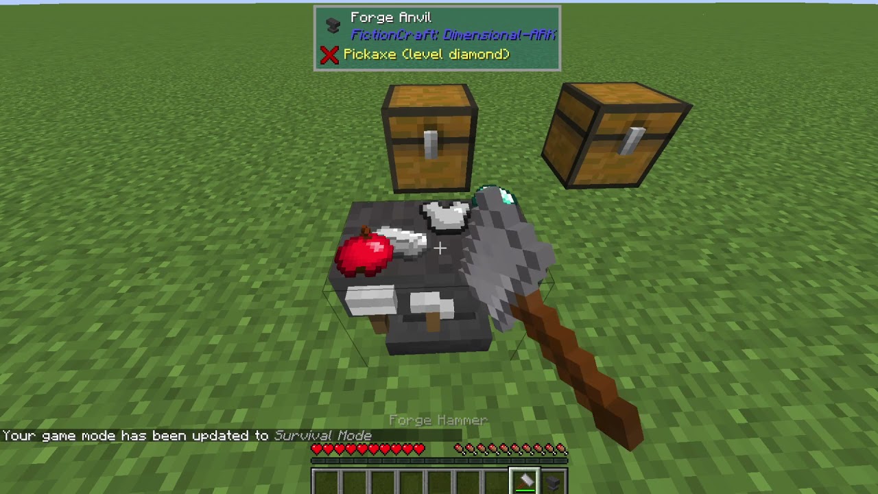 [Modded MC] Custom Tool & Weapons Forging Process Preview Part 1 [FictionCraft: Dimensional ARK]