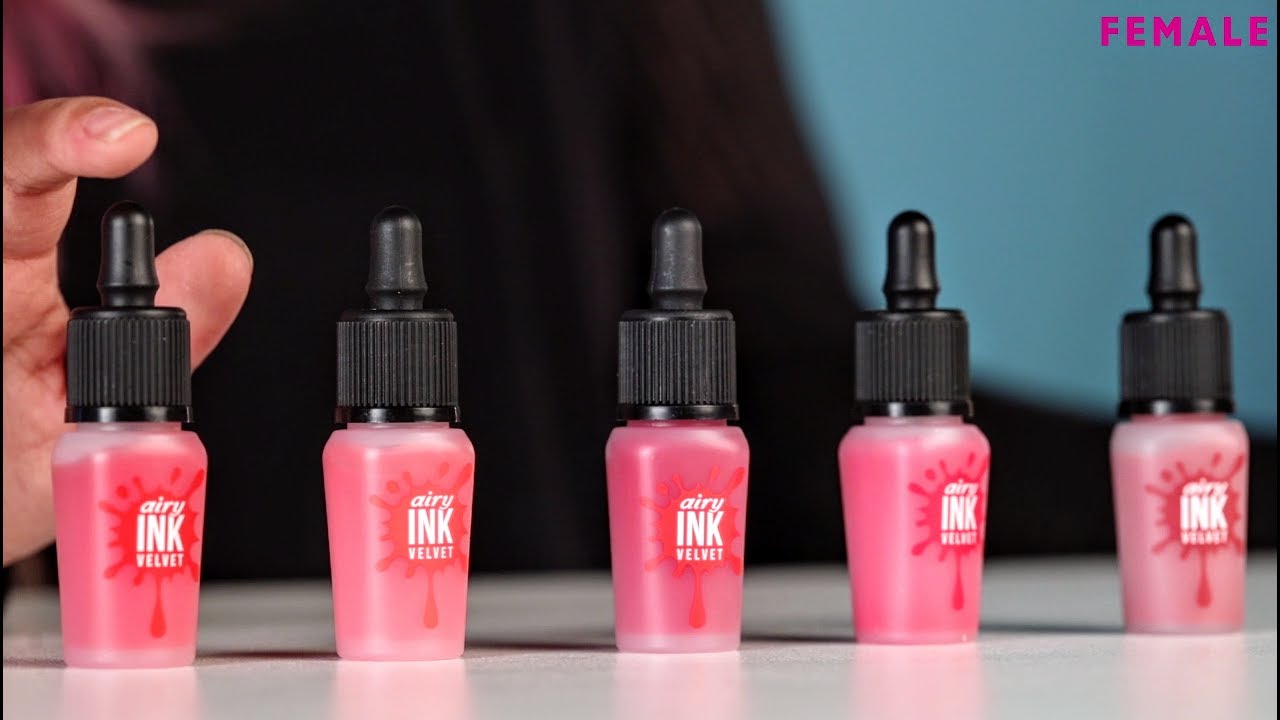 Female Tries Peripera Airy Ink Velvet Lip Tint Swatches And Review Youtube