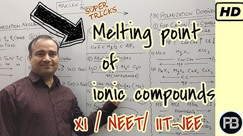 MELTING POINT OF IONIC COMPOUNDS