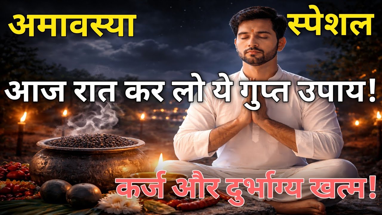 अमावस्या की रात का गुप्त उपाय  कर्ज, दुर्भाग्य और बाधा खत्म करने का अचूक तरीका | 