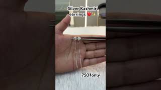Pure silver earrings 🍁🤩 #silverjewllery #viral #kashmir