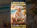 Beach Side Mini Kitchen 🌴 Golden Chicken Shawarma ASMR | Tiny Cooking That Will Make You Hungry! 🤤🔥
