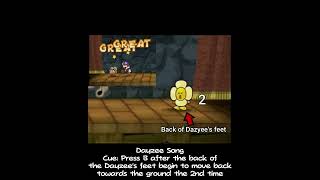 How to Superguard Dazyee Song (Visual Cue)  #papermariothethousandyeardoor #papermario