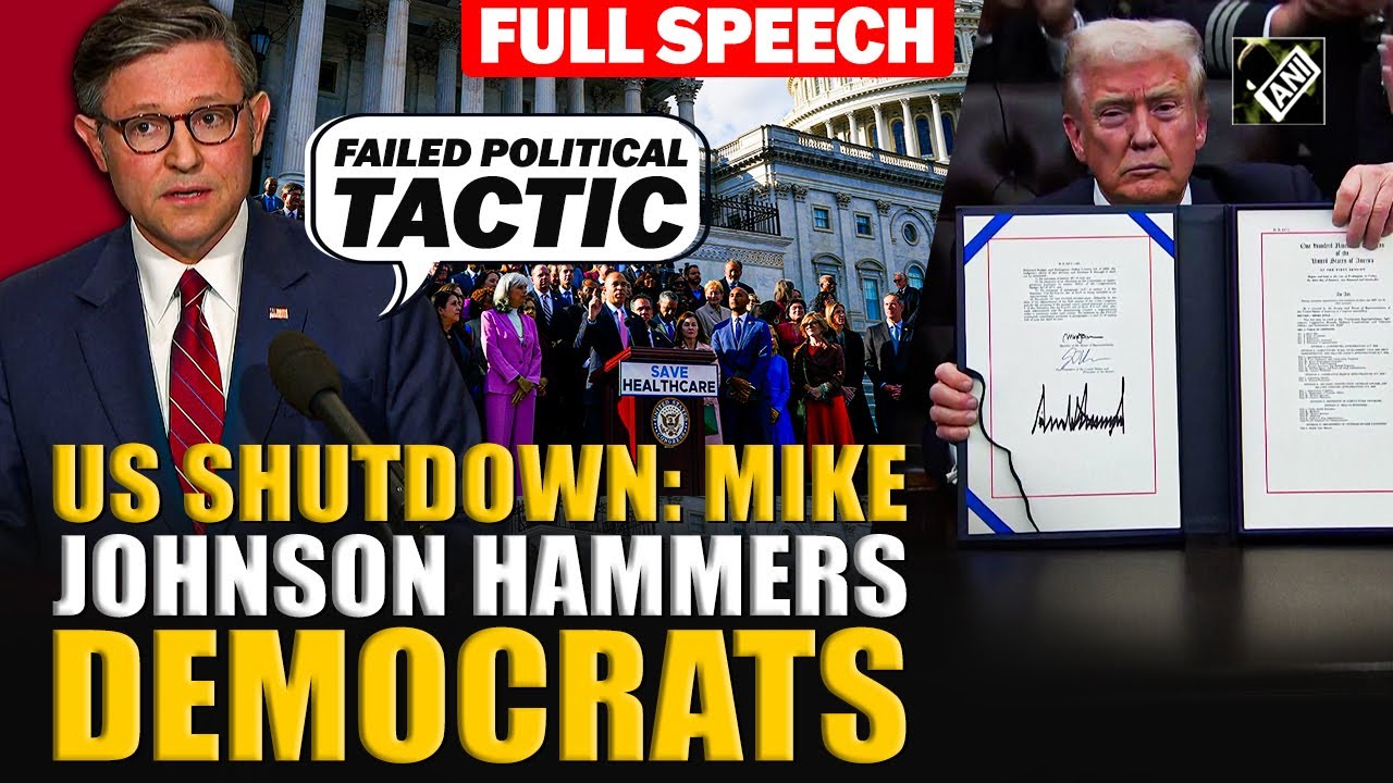 U.S. House Speaker Mike Johnson calls govt shutdown 