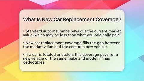 What Is New Car Replacement Coverage? - Auto Coverage Explained