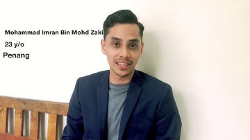 Video Resume | UTM | Chemical Process Engineering | Mohammad Imran bin Mohd Zaki