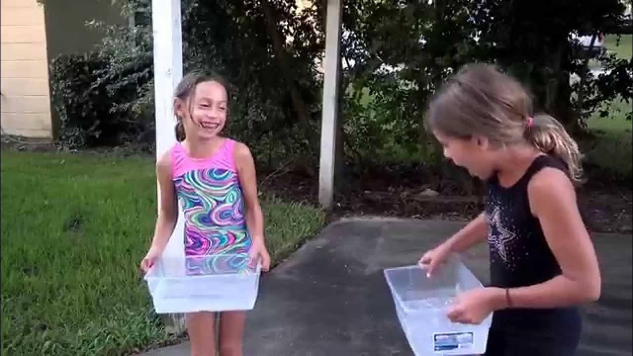 Girls ice bucket challenge YouTube