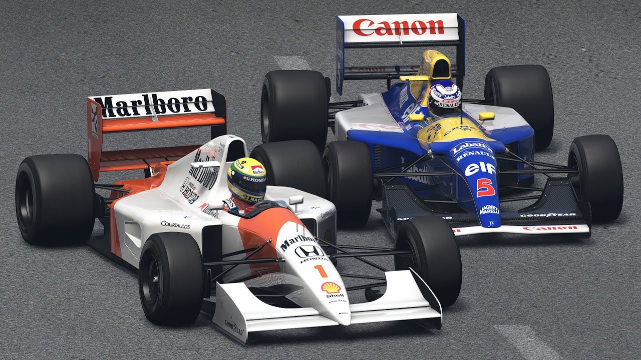 Ayrton Senna vs Nigel Mansell | McLaren-Honda MP4/7A vs Williams