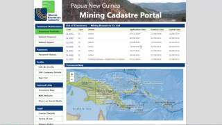Signing In to Use the PNG Mining Cadastre Portal