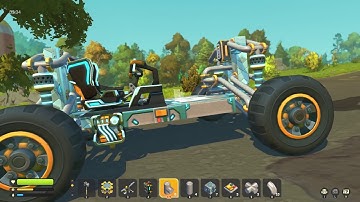 Scrap Mechanic Survival, wishbone suspension with simulated rack and pinion steering