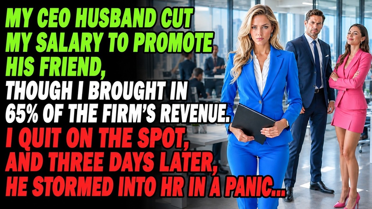 The slide appeared on the screen at 9:14 Tuesday morning, and my name was at the top—Abigail Wilde, Director of Client Partnerships, salary reduction, 35%. My husband Christopher stood at the...