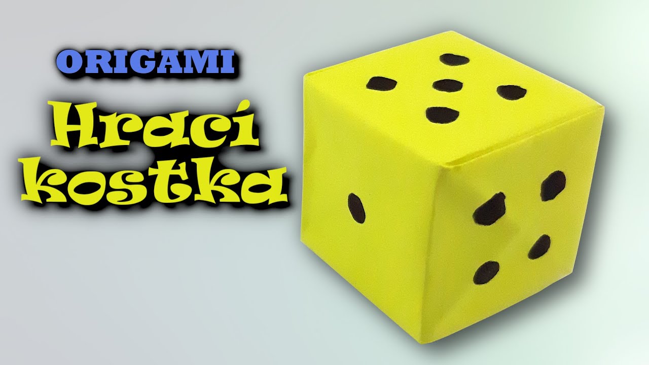 Origami hrací kostka Jak vyrobit kostku z papíru YouTube