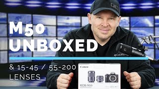 Canon EOS M50 &amp; 15-45 / 55-200 Lens Kit Unboxing &amp; Initial Impressions