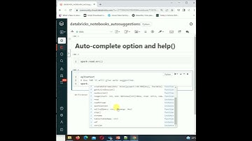 databricks shortcuts : auto suggestions and help functions in notebook #pyspark  #databricks  #sql