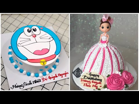Video Làm bánh kem doremon đơn giản, bánh kem búp bê | How... - youtube