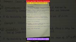 Basic Electronics Engineering || B.Tech 1sem UNIT-1 Complete Best Handwritten Notes ✨ #CollegeNotes