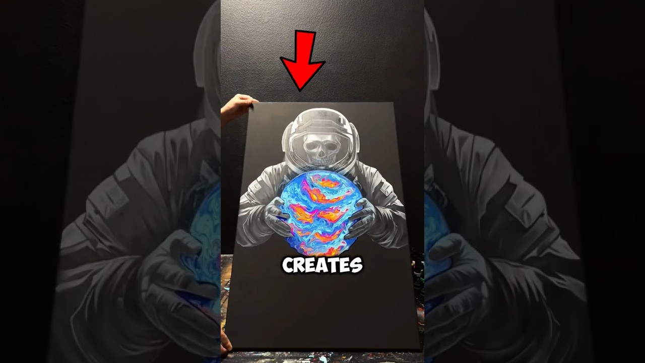 How Is This Painting Made Without a Brush! 😳🎨