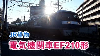 JR東日本：宇都宮線電車　E231-1000 Series　JR貨物：電気機関車EF210形　宇都宮線土呂駅踏切り