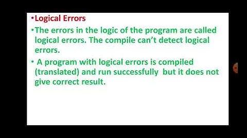 Bug and debugging  errors in program syntax error logical error run time error hindi/urdu