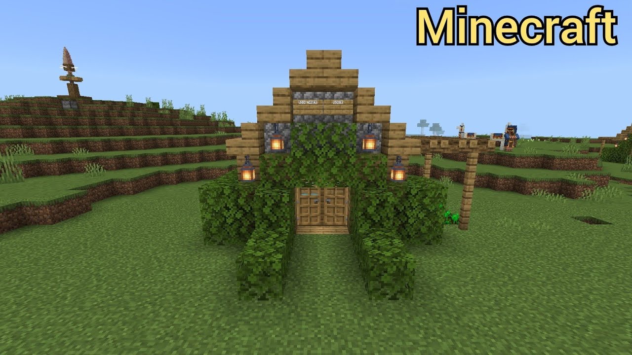 Minecraft : Building Survival House With Underground Base Step By Step ...