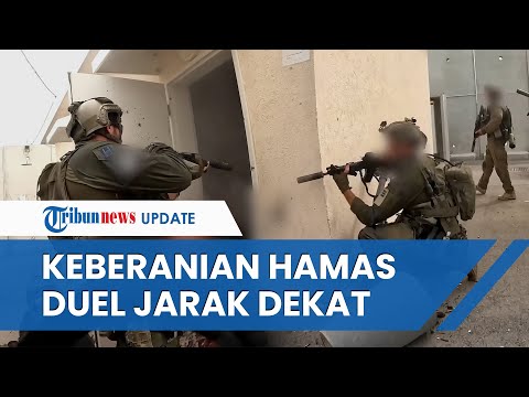 VIDEO Detik-detik Kontak Tembak Jarak Dekat Pejuang Hamas Terus Tembak & Bidik Pasukan Elite Israel