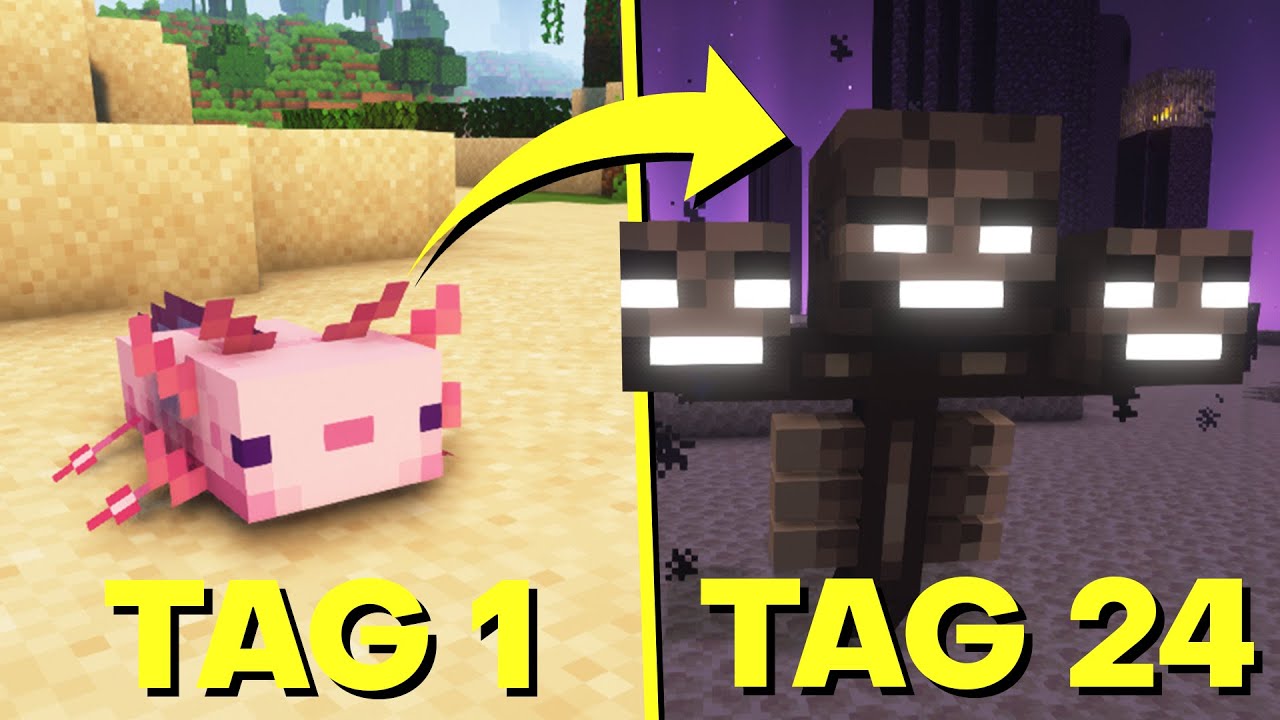 Minecraft, aber Ich VERWANDEL mich JEDEN TAG in einen RANDOM MOB...