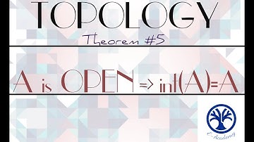 topology theorems and proofs | THEOREMS related to INTERIOR of a set in a topological space.