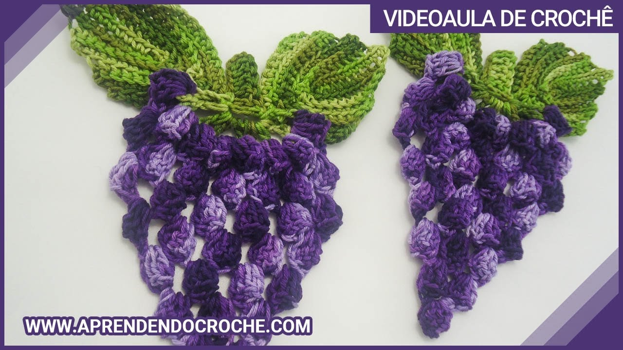 motivo cacho de uvas em crochê aprendendo crochê youtube