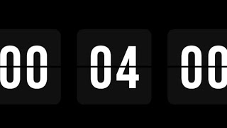 4 Minute Flip Clock Timer ⏱️ Minimal Countdown with Beep | Study with Millisecond