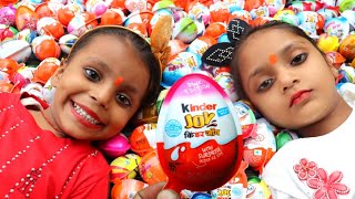 Yummy Kinder Surprise Egg Toys Opening - A Lot Of Kinder Joy Chocolate ASMR- Part- 07