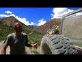Loose brake pad has fallen out of the drum at beautiful and calm Naryn valley/Kyrgyzstan...funny