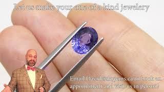 3.24Ct Color Change Sapphire Oval Gia Certified Unheated, Sri Lanka, Violet To Purple- Gias0016