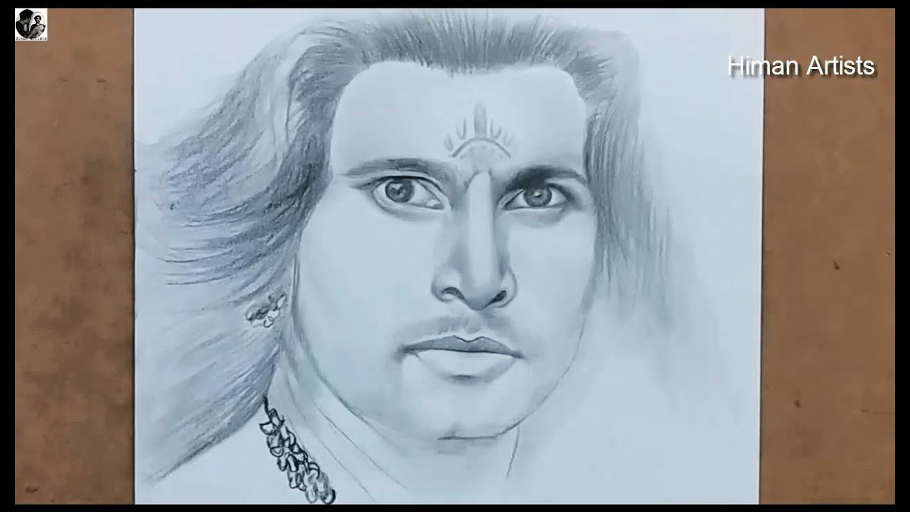 Drawing Karna Character Mahabharat Actor Aham Sharma || Drawing ...