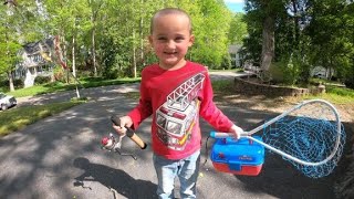 Just a Boy and his Fishing Pole!! (Clayton's First SOLO Casting Fishing Trip)(This Kid's a Natural!)