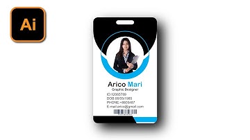How to make Office ID Card Design in Illustrator cc Tutoril Bangla