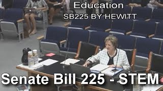 Senator Sharon Hewitt Presents LaSTEM Bill (SB 225) to Senate Education Committee.