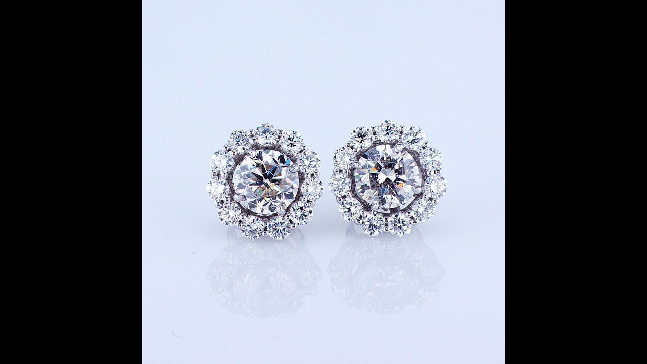 14KT WHITE GOLD 1.10CT DIAMOND EARRING JACKET