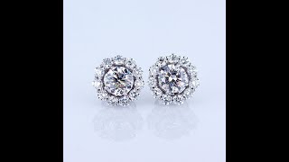 14KT WHITE GOLD 1.10CT DIAMOND EARRING JACKET