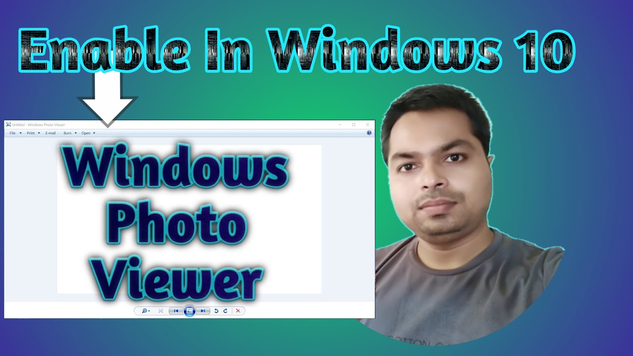 Enable Windows Photo Viewer Windows 10