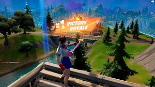 Street Fighter Sakura Skinstar Wand In Fortnite Solo Full Gameplay