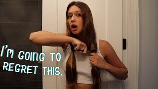 cutting my own hair.. 12 inch donation