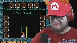 (HOW DID HE NOT SEE THAT COMING) Mario vs the Cannon Balls - Team Level Up - GoronGuyReacts