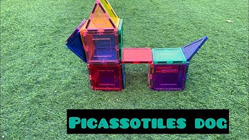 BUILD a PICCASOTILE  DOG🐶 for kids|Magnetic tile building block ideas(2023)(actionable)