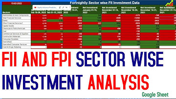 Google Sheet of the FII and FPI sector data